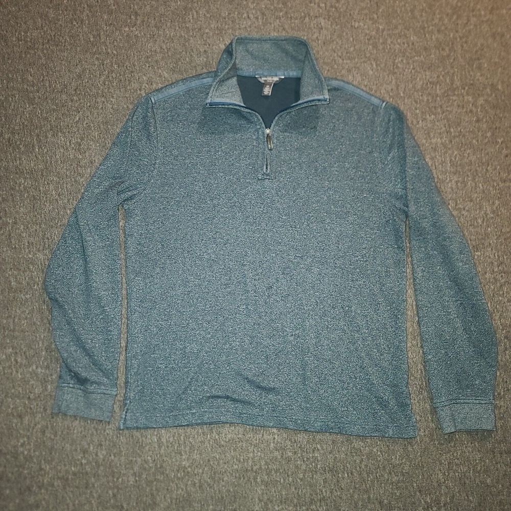 Van Heusen Flex Quarter Zip Mens Size Small‎ Sweater Pullover Blue